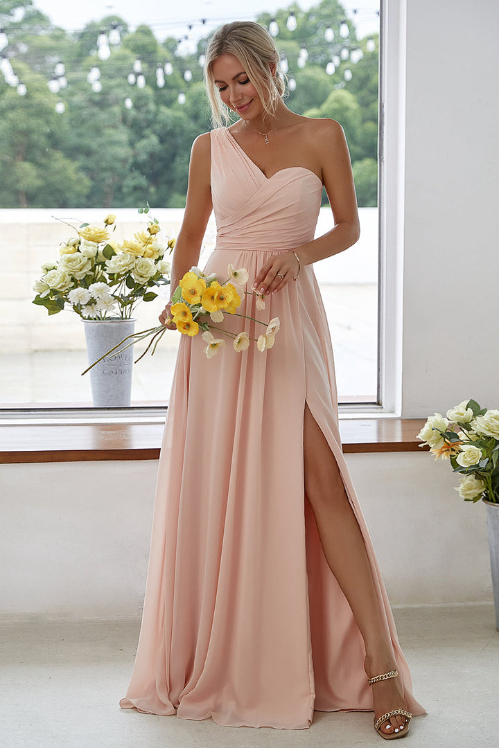 Robe Longue Femme Mousseline Une Épaule