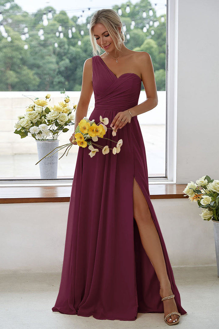 Robe Longue Femme Mousseline Une Épaule