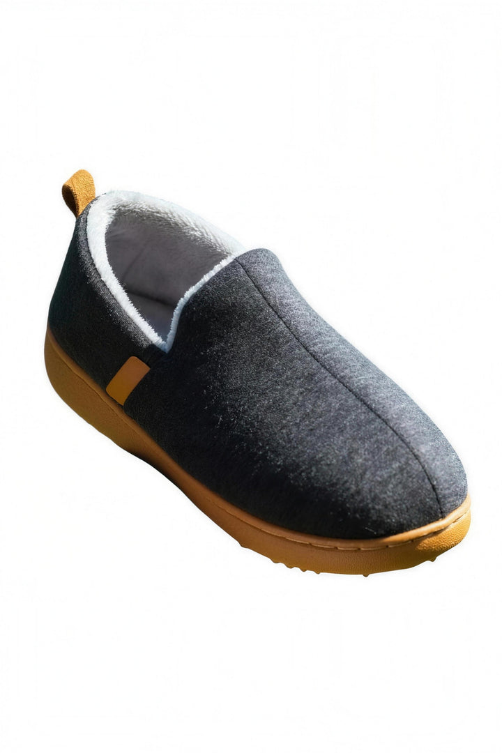Chaussons semelle à losanges gris anthracite, vue de face