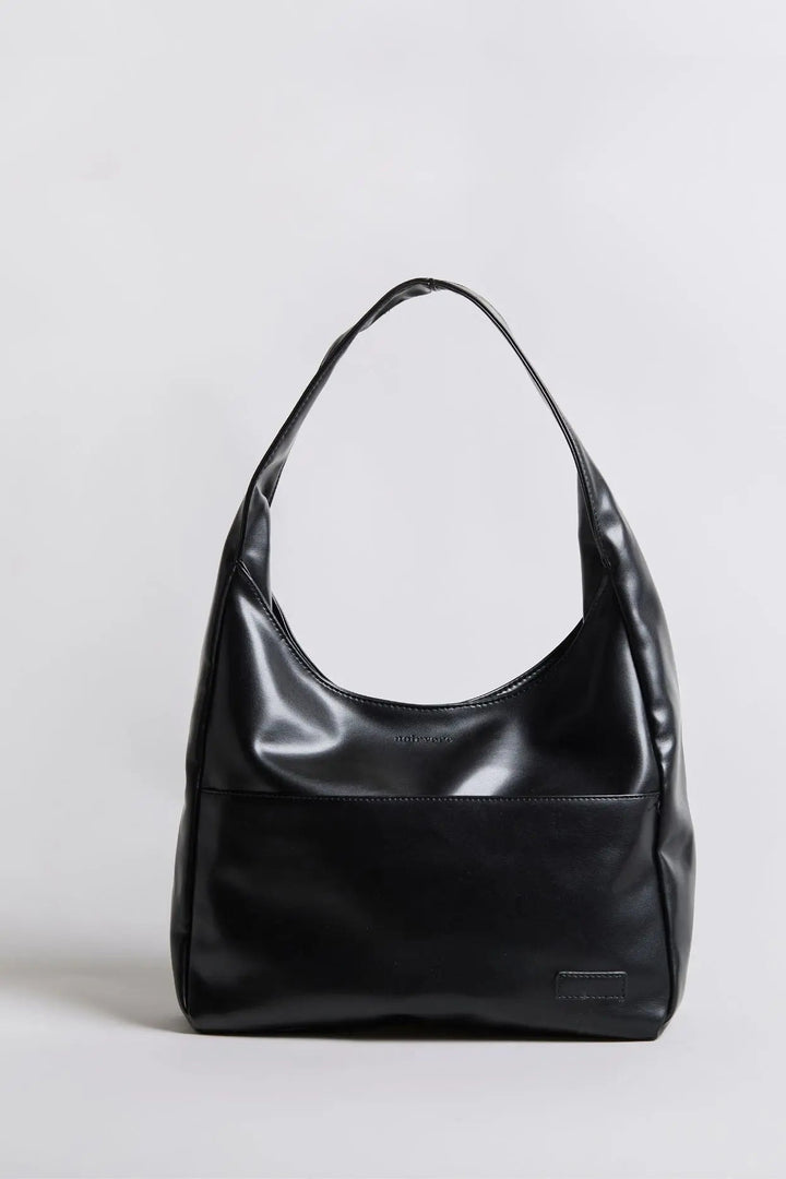 Petit sac seau femme noir, vue de face